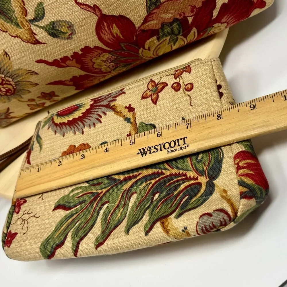Talbots Floral Canvas Tote & Wristlet Set